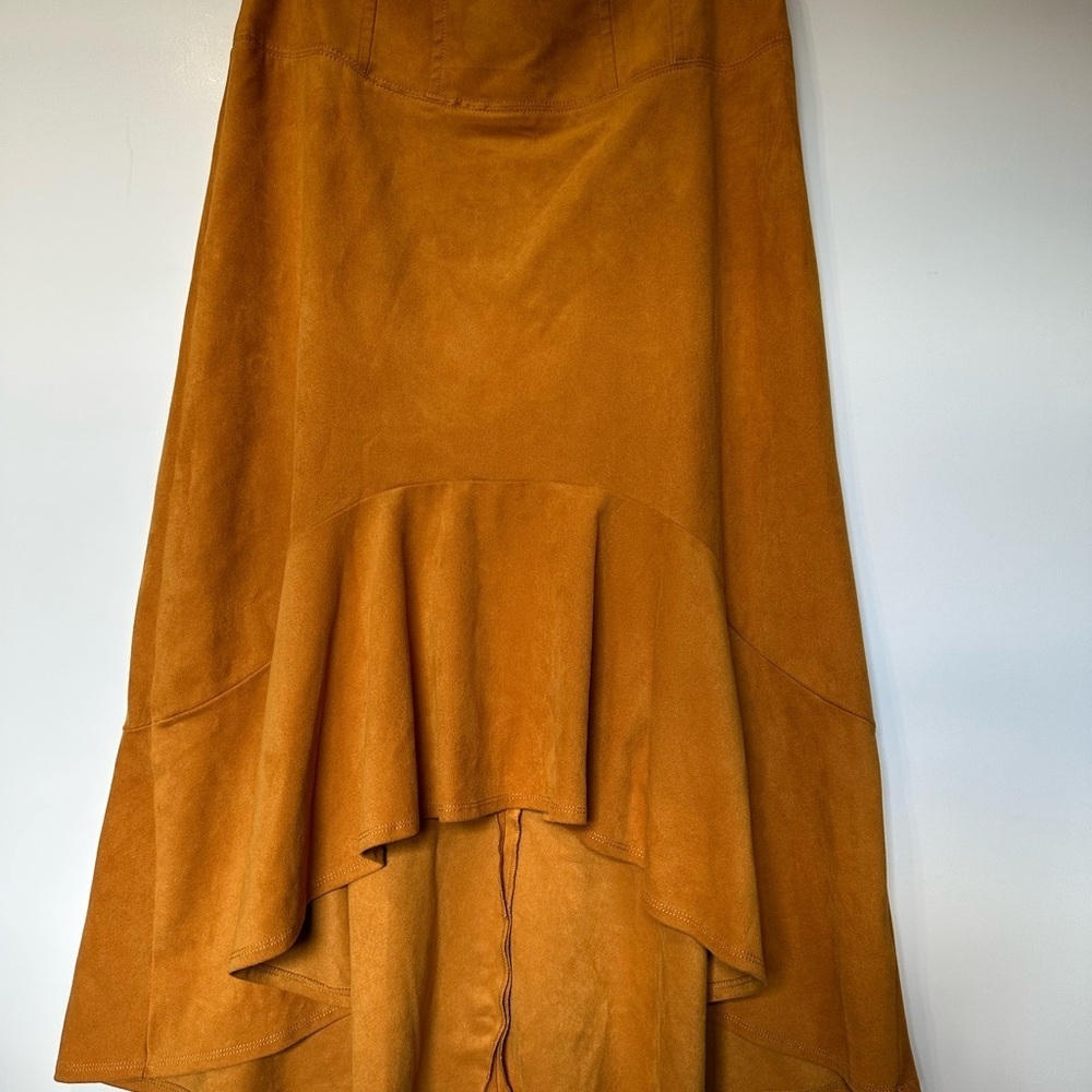 Anthropologie Golden High-Low Skirt - Picture 9 of 14